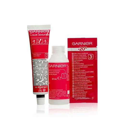 Крем - краска Garnier Color Sensation стойкая для волос 3.0 Роскошный каштан — изображение 5
