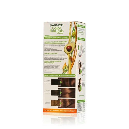 Стойкая крем - краска Garnier Color Naturals для волос 6.23 Перламутровый миндаль — изображение 3