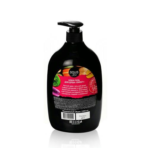 Крем - гель для душа Aqua Joy " Sweet " 1000мл — изображение 2