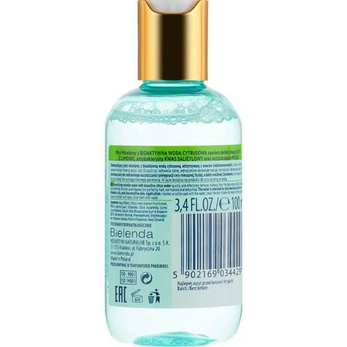 Bielenda Micellar Care Solution Lime - Мицеллярная жидкость для лица "Лайм", 100 мл. — изображение 2