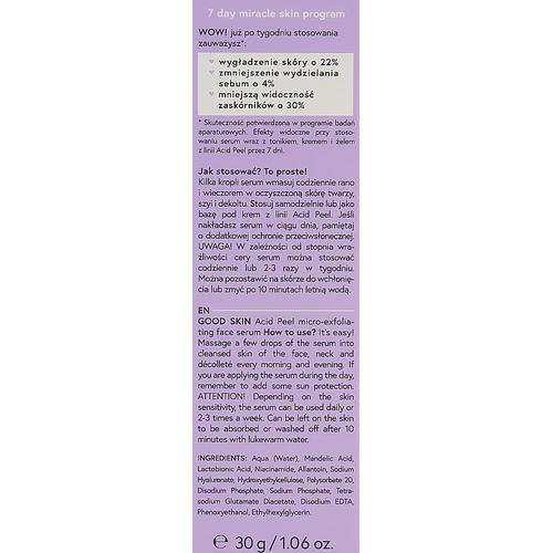 Bielenda Good Skin Acid Micro-Exfoliating Face Serum - Корректирующая и нормализующая микроотшелушивающая кислотная сыворотка для лица, 30 г. — изображение 3