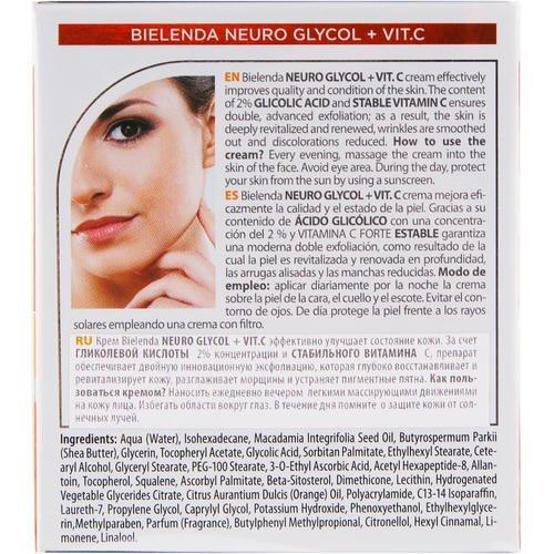 Bielenda Neuro Glycol + Vit.C Night Cream - Ночной крем-эксфолиант для лица, 50 мл. — изображение 2