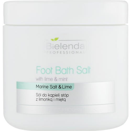 Bielenda Professional Foot Bath Salt with Lime & Mint - Соль для педикюра с лаймом и мятой, 600 г.
