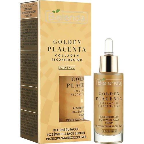 Bielenda Golden Placenta Collagen Reconstructor - Восстанавливающая и осветляющая сыворотка против морщин, 30 мл. — изображение 2
