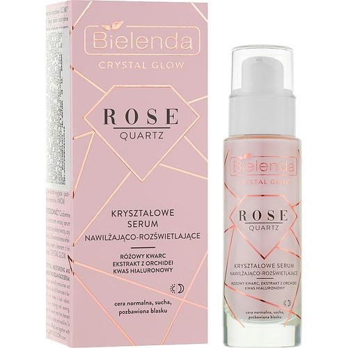 Bielenda Crystal Glow - Увлажняющая сыворотка с кристаллами розового кварца, 30 мл. — изображение 2