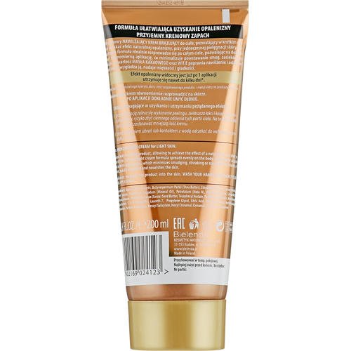 Bielenda Magic Bronze 2in1 Moisturizing Bronze Cream for Light Skin - Увлажняющий бронзирующий крем для светлой кожи, 200 мл. — изображение 4