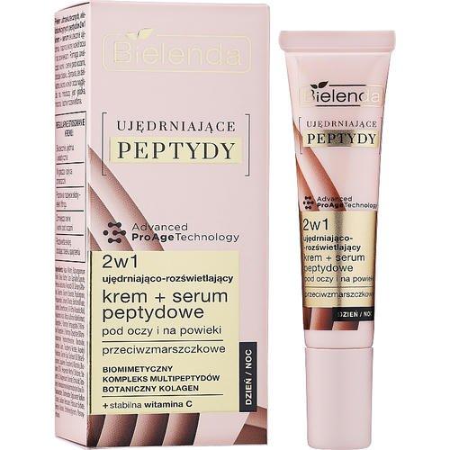 Bielenda Firming Peptides - Укрепляющий и осветляющий крем-сыворотка с пептидами 2в1 под глаза и на веки, 15 мл. — изображение 2