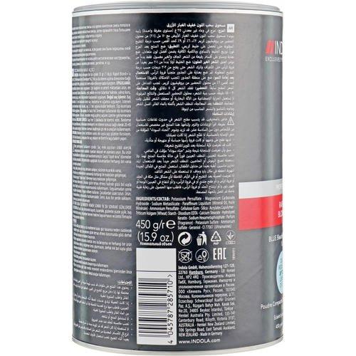 Indola Profession Rapid Blond+ Blue Dust-Free Powder - Беспылевой осветляющий порошок голубой, 450 г. — изображение 2