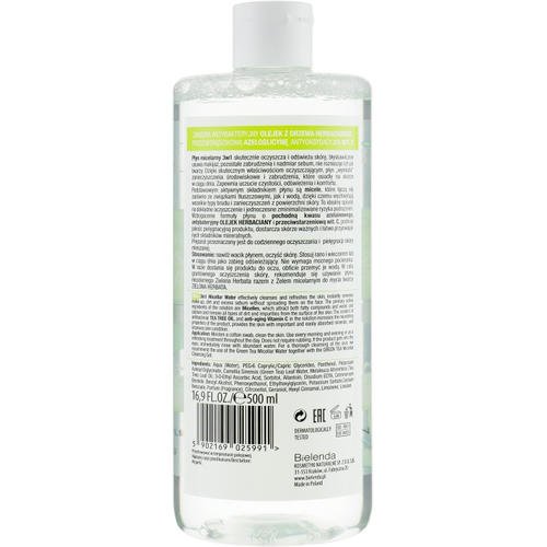 Bielenda Green Tea Cleansing Micellar Liquid 3in1 - Очищающая мицеллярная жидкость 3в1, 500 мл. — изображение 2
