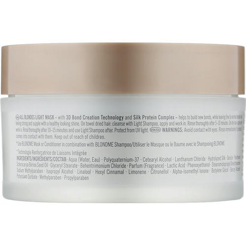 Schwarzkopf Professional Blondme All Blondes Light Mask - Маска для тонких волос всех типов, 200 мл. — изображение 2