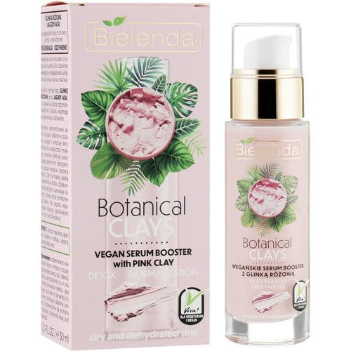 Bielenda Botanical Clays Vegan Serum Booster Pink Clay - Сыворотка-бустер с розовой глиной для лица, 30 мл.