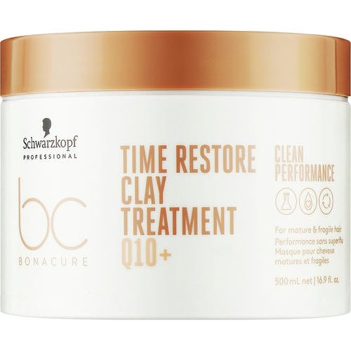 Schwarzkopf Professional Bonacure Time Restore Clay Treatment Q10+ - Маска для волос, 200 мл. — изображение 2