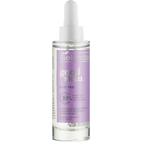 Bielenda Good Skin Acid Micro-Exfoliating Face Serum - Корректирующая и нормализующая микроотшелушивающая кислотная сыворотка для лица, 30 г.