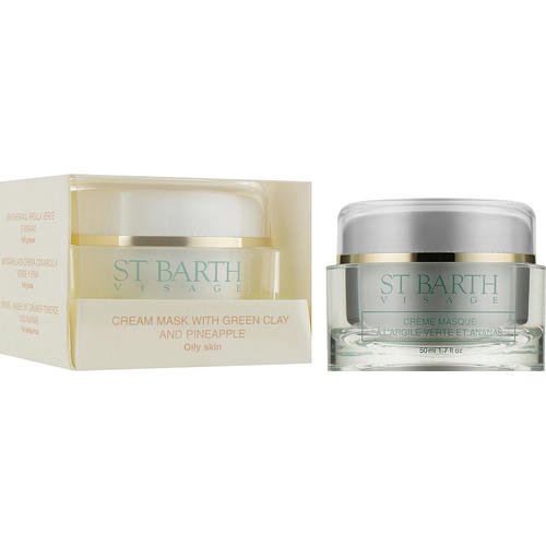 Ligne St Barth Cream Mask With Green Clay Pineapple - Маска для лица "Зеленая глина и ананас", 50 мл. — изображение 2