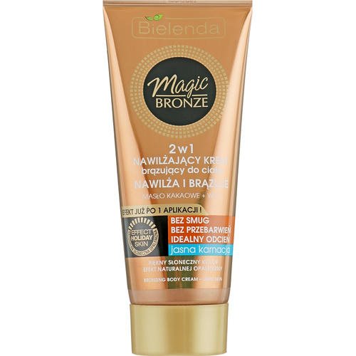 Bielenda Magic Bronze 2in1 Moisturizing Bronze Cream for Light Skin - Увлажняющий бронзирующий крем для светлой кожи, 200 мл. — изображение 3