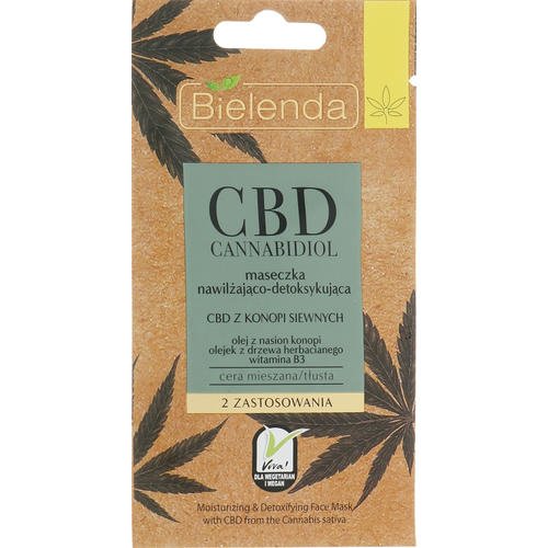 Bielenda CBD Cannabidiol Moisturizing & Detoxifying Mask - Маска для жирной и комбинированной кожи, 8 г.
