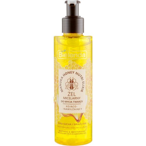 Bielenda Manuka Honey - Смягчающий увлажняющий мицеллярный гель для умывания лица, 200 г.