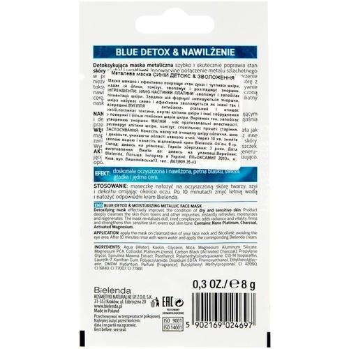 Bielenda Blue Detox - Маска с содержанием металлов для сухой и чувствительной кожи, 8 г. — изображение 2