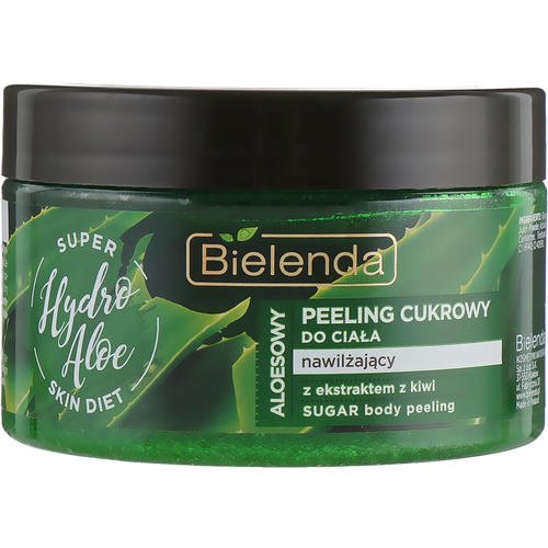 Bielenda Super Skin Diet Hydro Aloe - Увлажняющий сахарный скраб для тела "Алоэ", 350 г.