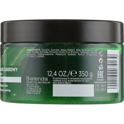 Bielenda Super Skin Diet Hydro Aloe - Увлажняющий сахарный скраб для тела "Алоэ", 350 г. — изображение 2