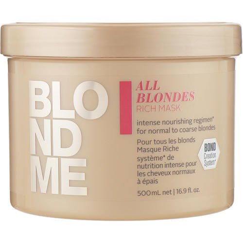 Schwarzkopf Professional BlondMe All Blondes Rich Mask - Обогащённая маска для волос всех типов, 200 мл. — изображение 3