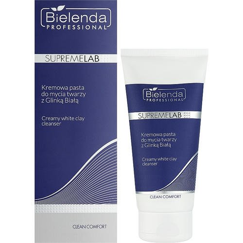 Bielenda Professional Supremelab Clean Comfort Creamy White Clay Cleanser - Кремовая очищающая паста для лица с белой глиной, 150 г. — изображение 2