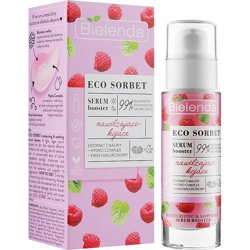 Bielenda Eco Sorbet Moisturizing & Soothing Serum Booster - Сыворотка-бустер для лица с экстрактом малины, 30 мл. — изображение 2