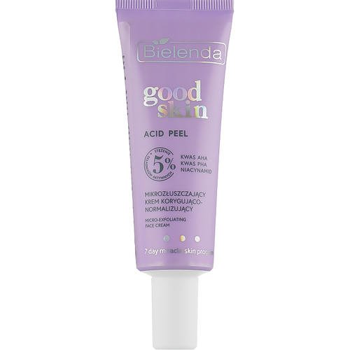 Bielenda Good Skin Acid Peel Micro-Exfoliating Face Cream - Корректирующий и нормализующий микроотшелушивающий крем для лица, 50 мл.