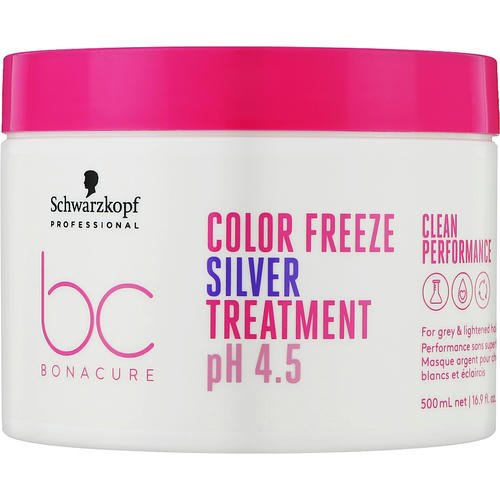 Schwarzkopf Professional Bonacure Color Freeze Silver Treatment pH 4.5 - Маска для седых и осветленных волос, 200 мл. — изображение 3