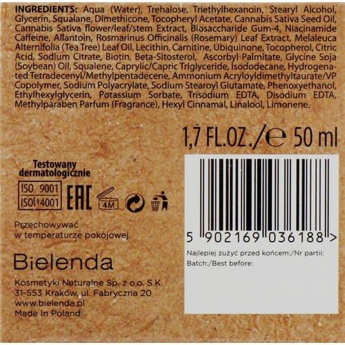 Bielenda CBD Cannabidiol Moisturizing & Detoxifying Cream - Крем для жирной и комбинированной кожи, 50 мл. — изображение 3