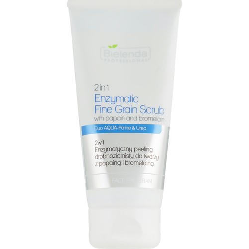 Bielenda Professional Face Program 2in1 Enzymatic Fine Grain Scrub - Ферментативный минеральный скраб для лица 2в1 с папаином и бромелином, 150 г.