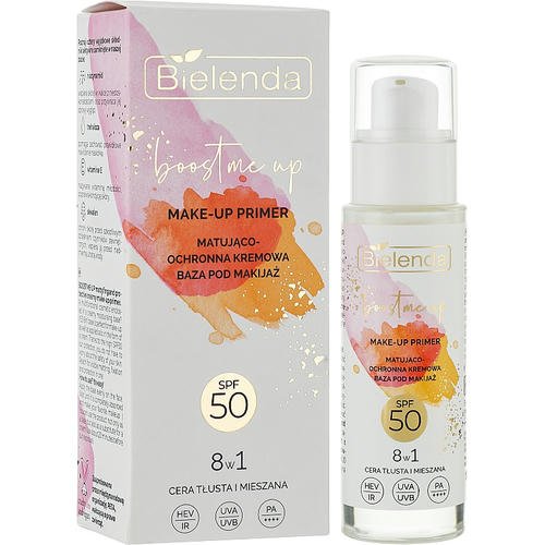 Bielenda Boost Me Up - Матирующая защитная крем-основа под макияж 8 в 1 SPF 50, 30 мл. — изображение 2