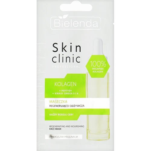 Bielenda Skin Clinic Professional Collagen Mask - Регенерирующая и питательная маска для лица, 8 г.
