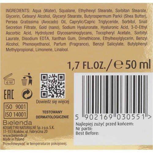 Bielenda Kuracja Mlodosci Cream 40+ - Увлажняющий крем от морщин экстрактом слизи улитки, 50 мл. — изображение 3