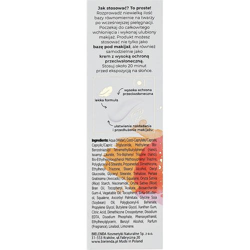 Bielenda Boost Me Up - Матирующая защитная крем-основа под макияж 8 в 1 SPF 50, 30 мл. — изображение 3