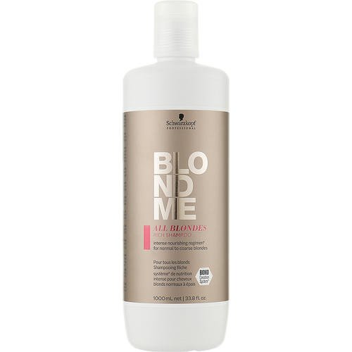 Schwarzkopf Professional Blondme All Blondes Rich Shampoo - Обогащенный шампунь для волос всех типов, 300 мл. — изображение 3