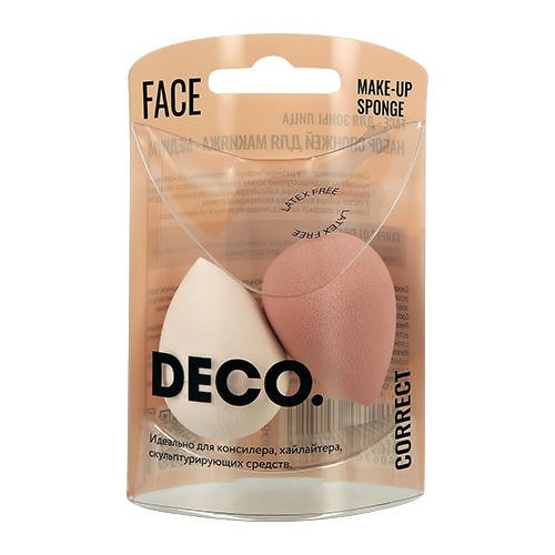 Набор спонжей для макияжа `DECO.` CORRECT каплевидные медиум 2 шт — изображение 2