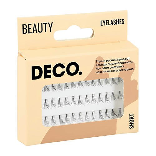 Пучки ресниц `DECO.` короткие черные — изображение 2