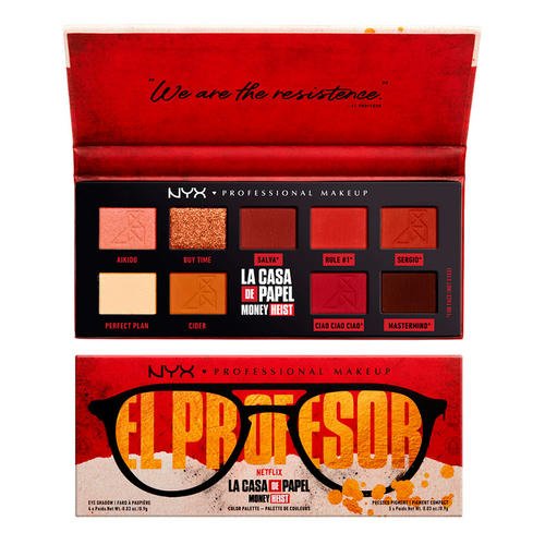 Палетка теней для век `NYX PROFESSIONAL MAKEUP` LA CASA DE PAPEL MONEY HEIST тон 01 (9 оттенков)
