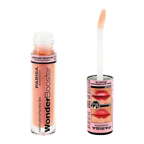 Блеск для губ `PARISA` WONDERBOOSTER с эффектом увеличения тон 01 rose diamond — изображение 2