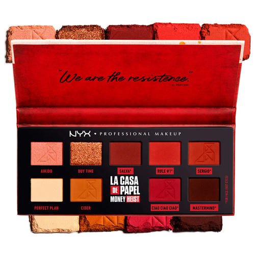 Палетка теней для век `NYX PROFESSIONAL MAKEUP` LA CASA DE PAPEL MONEY HEIST тон 01 (9 оттенков) — изображение 3
