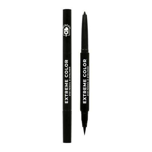Карандаш-лайнер для глаз `ISCREAM` EXTREME COLOR 2 в 1 (black)