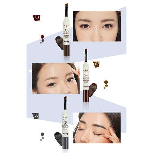 Помада для бровей `NOVO` BEAUTY EYEBROW с кисточкой тон 01 — изображение 3