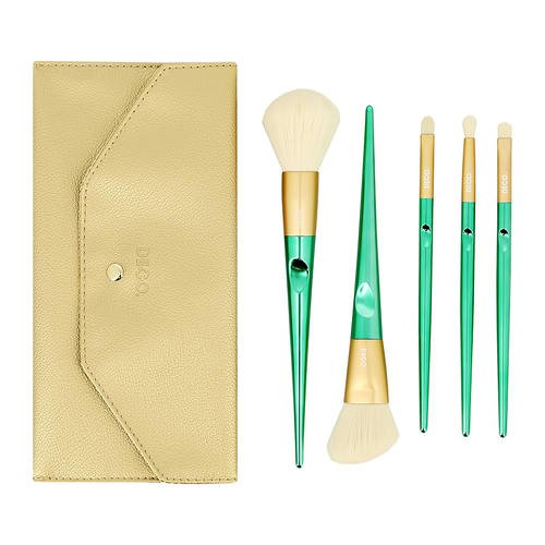 Набор кистей для макияжа `DECO.` GREEN COUTURE в чехле 5 шт — изображение 2