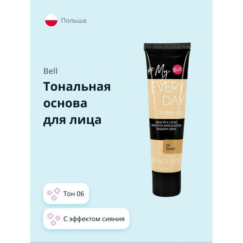 Тональная основа для лица `BELL` MY EVERY DAY MAKE-UP тон 05 с эффектом сияния — изображение 2