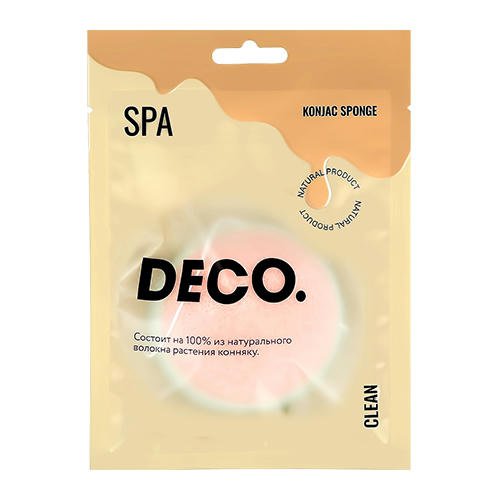 Спонж из конняку `DECO.` CLEAN mint-rose — изображение 2