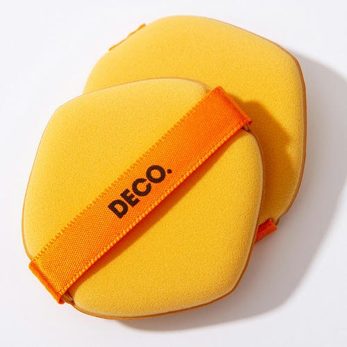 Пуховки для макияжа `DECO.` универсальные (mustard) 2 шт — изображение 3