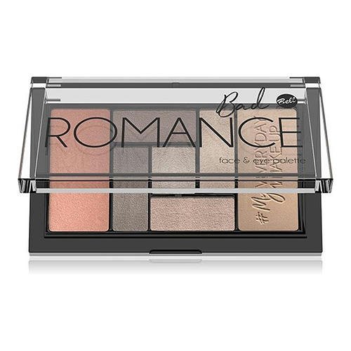 Палетка для макияжа лица и глаз `BELL` BAD ROMANCE FACE & EYE PALETTE тон 01 (хайлайтер, румяна, скульптор и тени для век) — изображение 2