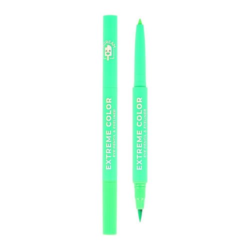 Карандаш-лайнер для глаз `ISCREAM` EXTREME COLOR 2 в 1 (green)