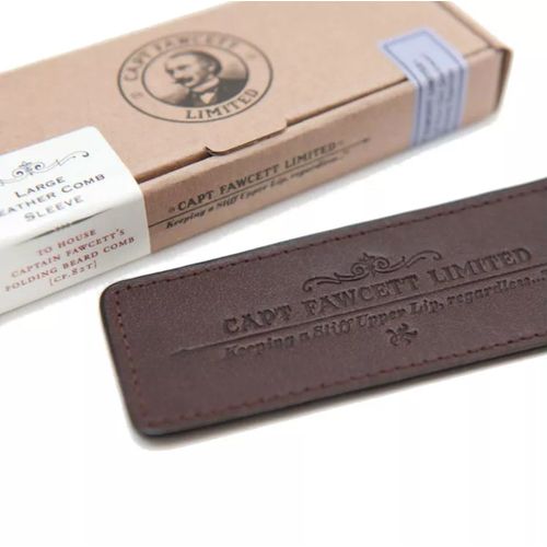 Captain Fawcett Leather Case for Folding Pocket Beard Comb - Кожаный чехол для расчески для бороды — изображение 2